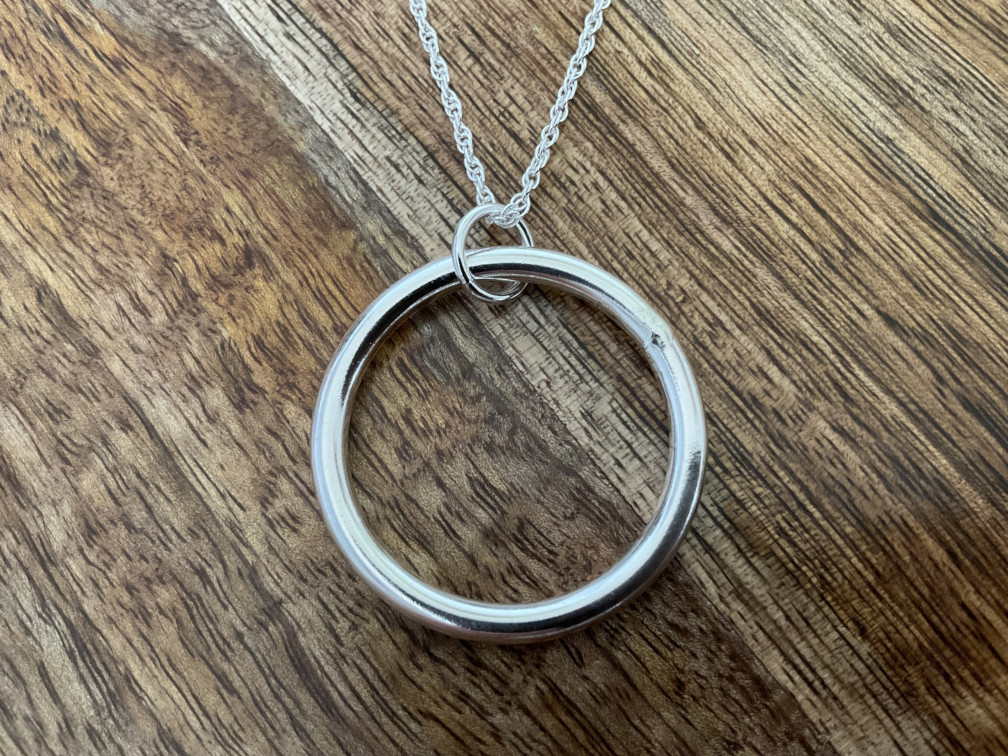 Infinity Circle Pendant and Chain
